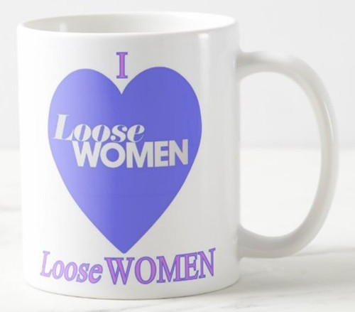 Love heart loose women mug - i,