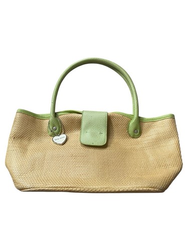 Straw bag with - , floral