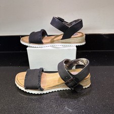 Skechers Women's Bobs Desert Kiss Sandal Black Size uk 4