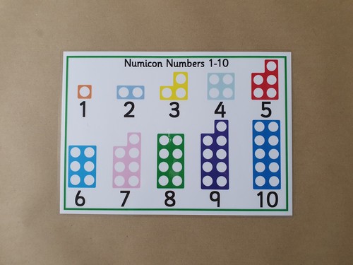 Numicon laminated poster - numicon, a4