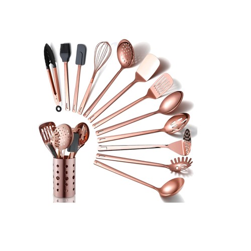 13pc rose gold kitchen cooking - 13pc,