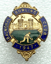 Balmoral Bowling Club - Vintage Enamel Badge - County Antrim, Northern Ireland