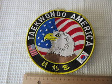 TAEKWONDO AMERICA Very Large Sew On PATCH BADGE (#32)