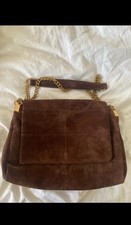 Brown Split Suede Leather Shoulder Crossbody Zara Bag