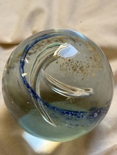 Clear Glass Blue And Gold