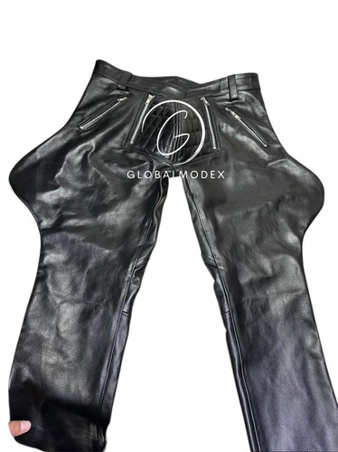 Handcrafted black leather - black,