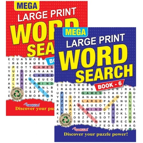 Mega large print word search - large,