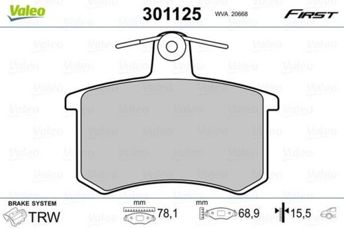 Rear disc brake pad - brake, set