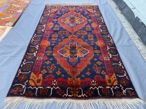 Blue antique afghan baluchi - antique,