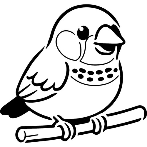 Zebra finch stencils - 'zebra, finch'
