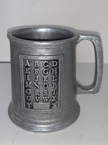 Vintage pewter child abc - vintage,