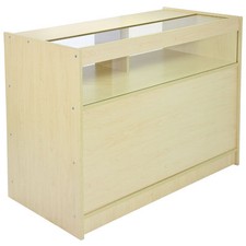 Retail Counter Maple Display Shop Storage Glass Jewellery Showcase Cabinet Desk