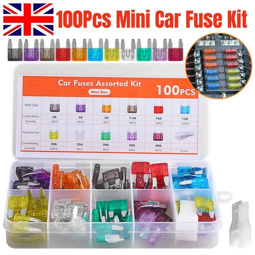 100pcs mini blade fuses boxed - mini,