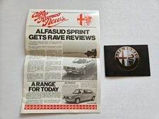 ALFA ROMEO NEWS ALFASUD SPIDER SALES BROCHURE 1978 1979