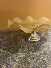 Vintage Art Deco Frosted Amber