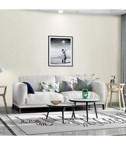 2 x White Striped Wallpaper