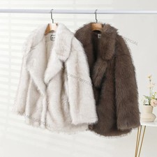 Womens Oversized Faux Fox Fur