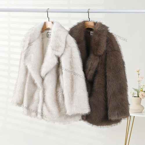 Womens oversized faux - oversized, fur