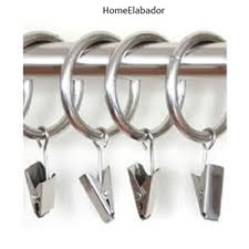 10 Pack Metal Curtain Rings