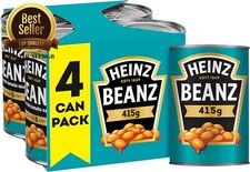 415g - Heinz Beanz Baked Beans In Tomato Sauce Tin (PACK of 4)