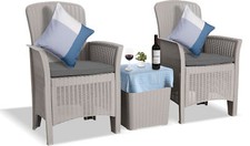 Centurion Supports OPHELIA 3-Piece Rattan Garden Furniture HighBack Armchair Set