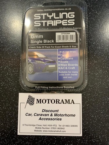 Car pin stripe 6mm black - car,