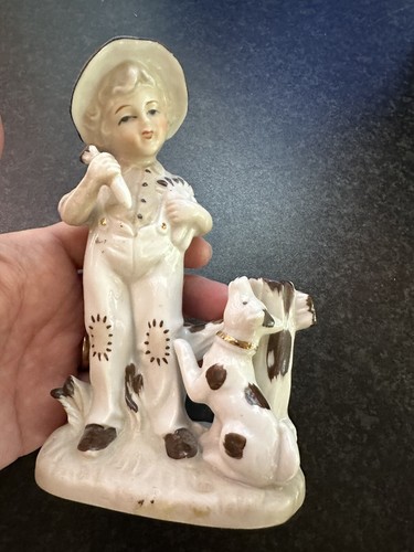 Vintage glazed boy - with, &