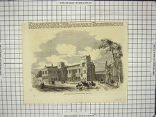 Antique Old Print Ref.876 1862 New School Buildings Eton College Architecture