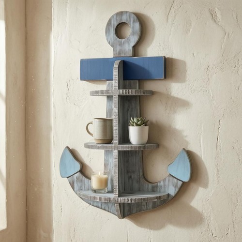 Boat wall shelf distressed - wall,