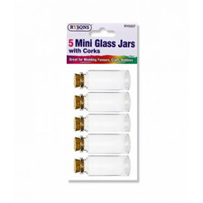 5X Mini Glass Jars with corks