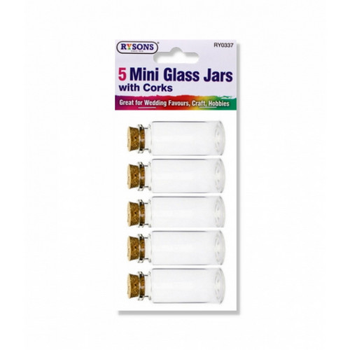 Mini glass jars with - glass, corks