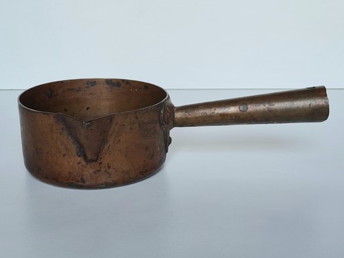 Antique small copper saucepan - antique,