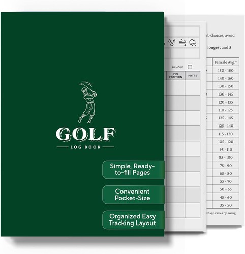 Golf log book pocket - book,