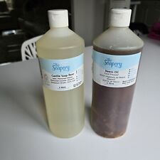 100% Pure Virgin Neem Oil 1L - Unrefined, Cold Pressed And 1l Castile Soap Base
