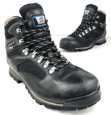Trezeta Hiking Boots Men’s 10.5 Eur 43.5 Leather Black Waterproof Lace Up Trek