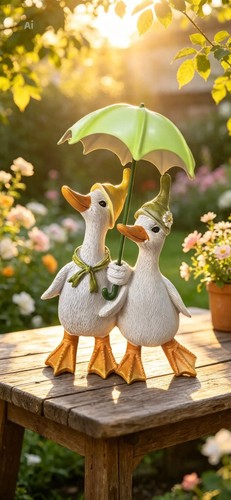 Posy puddle duck couple - duck,