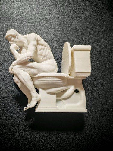 Printed the thinker on - printed,