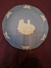 Vintage Wedgwood Jasper Ware Christmas Plate -1986