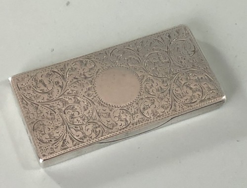 Victorian silver stamp case - silver,