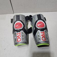 Nike T90 White/gold Shin Pads Size large grey/red used (box50)