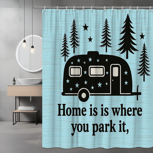 Camping shower curtain - shower, with