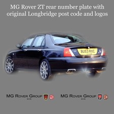 Rear Shaped Rover MG ZT Number