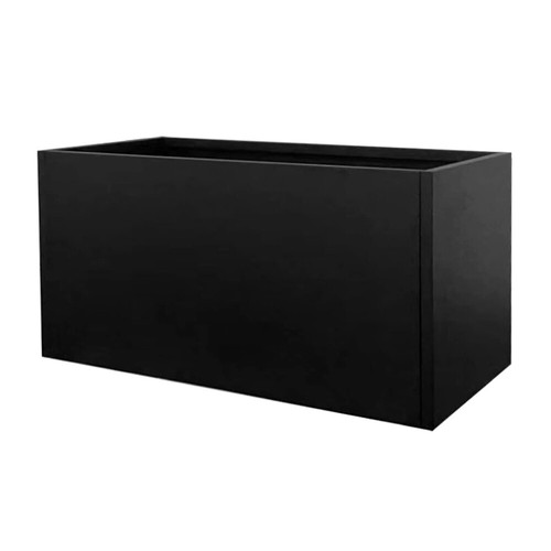 Black rectangular planter - black,