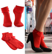 RED 1950S BOBBY SOCKS ROCK N