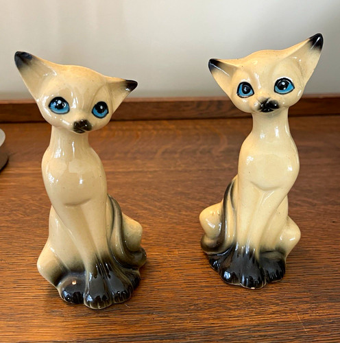 Pair vintage retro ceramic - pair,