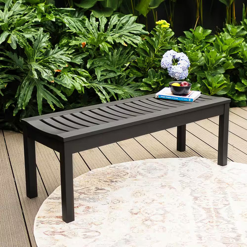 Wooden outdoor backless - wooden, bench