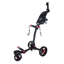 Axglo Tri 360 V2 Golf Trolley 3 Wheel Push Cart Black / Red + FREE Accessories