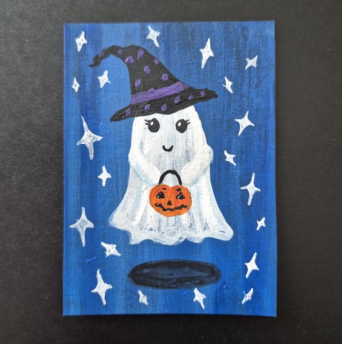 Original aceo witchy - original, ghost