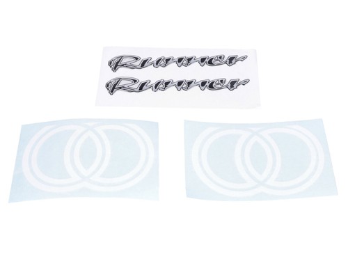 Sticker set black piece - sticker, 3d
