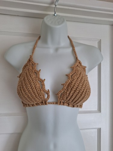Gold metallic bikini - metallic, style